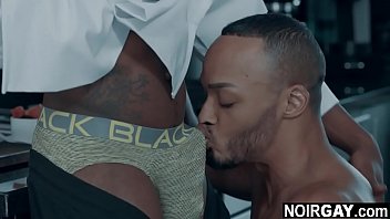Black gay millionaire gets his anal hole banged by personal cook